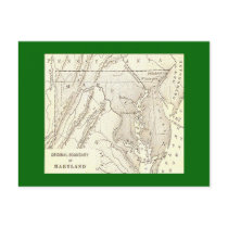 Original Boundaries of Maryland Postcard