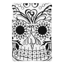 Original Drawn By Artist Sugar Skull Cover For The iPad Mini