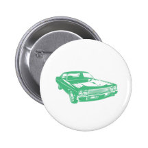 Original green car pinback buttons