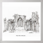 Original Line Drawing  Netley Abbey Southampton posters