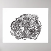 Original Pen and Ink art poster