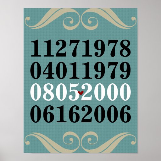 Original Special Dates Poster
