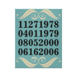 Original Special Dates Stretched Canvas Prints