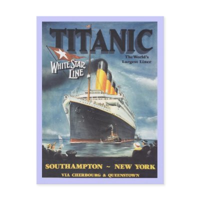 Original Titanic poster Postcards