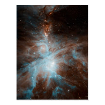 Orion Nebula from the Spitzer Space Telescope Postcard