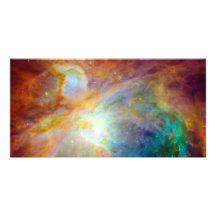 Orion Nebula Hubble Spitzer Space Personalized Photo Card