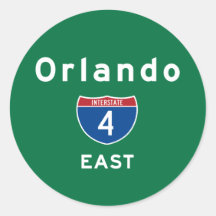 Orlando 4 round stickers