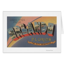 Orlando, Florida - Large Letter Scenes 2 Greeting Cards