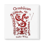 Ormhäxan Snake Witch Rune Refrigerator Magnet