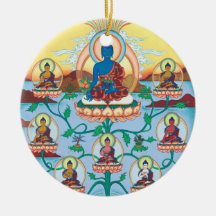 ORNAMENT CERAMIC Medicine Buddha + 8 Med.Buddhas
