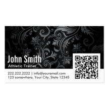 Ornament QR Code Athletic Trainer Business Card