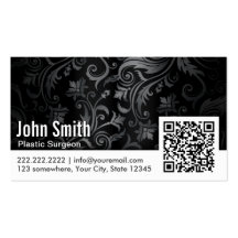 Ornament QR Code Plastic Surgeon Business Card