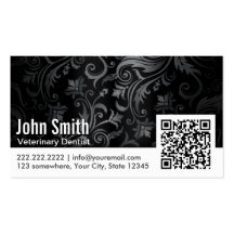 Ornament QR Code Veterinary Dentist Business Card