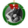 Ornament Red Green Holly Ribbon 1st Christma
