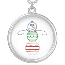 Ornament Snowman Necklace necklaces