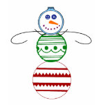 Ornament Snowman - Women's Long Sleeve (red) t-shirts