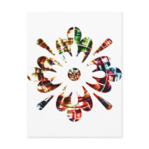 Ornament V131  - Sparkling Red series Postcard