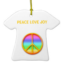 Ornament with Colourful Rainbow Peace Symbol