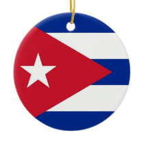 Ornament with flag of Cuba