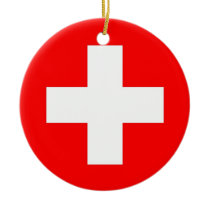 Ornament with flag of Switzerland