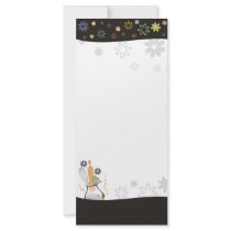 ornamental baker baking vase marketing rack card