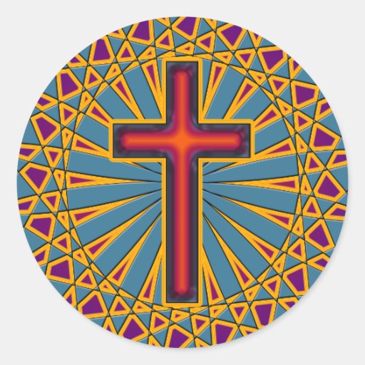 ORNAMENTAL CROSS STICKER