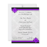 Ornamental Damask Purple Wedding Shower Invitation