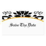 Ornamental Garden (orange) Save The Date Card business cards