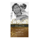 Ornamental Gold Spirals Save The Date Photo Card