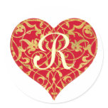 Ornamental Heart Stickers