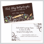 ornamental kitchen utensils business card brown business cards