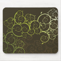 Ornamental Spiral Vine / Pattern Modern Mousepad