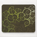 Ornamental Spiral Vine / Pattern Modern Mousepad