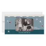 Ornaments & Snow Christmas Greeting photo cards