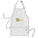 Ornate Aqua Blue and Gold Pisces aprons