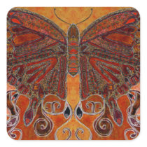 ornate art deco butterfly  (painting) sticker