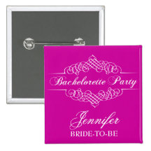 Ornate Bachelorette Party Button