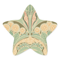 ornate bontanical garden art nouveau art sticker