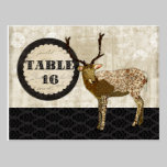 Ornate Buck Black & White Table Card Postcard postcards