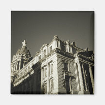 Ornate Centre Street Building Magnets