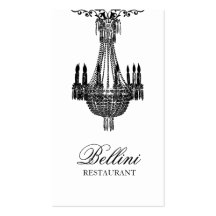 Ornate Chandelier Black Design Business Card Templates