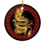 Ornate Chinese Year of the Dragon Ornament
