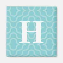 Ornate Contemporary Monogram - Letter H Fridge Magnets