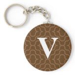 Ornate Contemporary Monogram - Letter V keychains