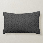 Ornate damask decorative black grey stylish pillow