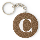 Ornate Floral Monogram - Letter C keychains