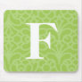 Ornate Floral Monogram - Letter F Mouse Pad
