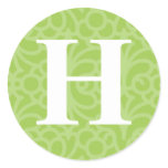 Ornate Floral Monogram - Letter H stickers