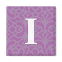 Ornate Floral Monogram - Letter I magnets