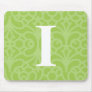 Ornate Floral Monogram - Letter I Mouse Pad